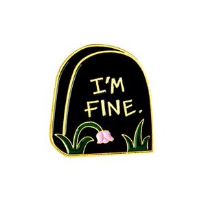 Funny Grave Cemetery Punk Enamel Pin